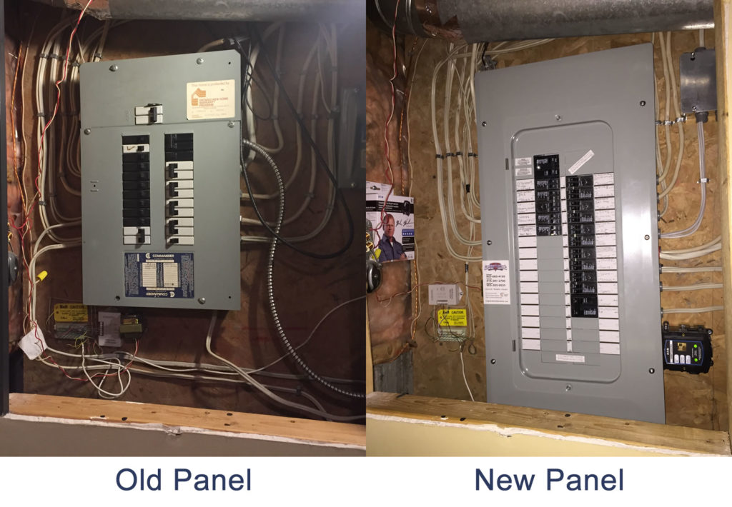 Panel Upgrade - before and after